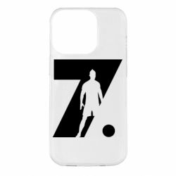 Чехол для iPhone 14 Pro Cristiano Ronaldo Silhouette Art