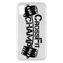 Чехол для iPhone X/Xs CrossFit Champ - PrintSalon
