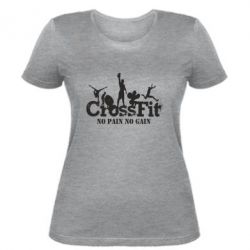 Женская футболка Crossfit No pain No Gain - PrintSalon