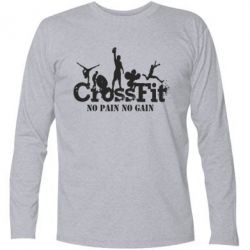 Футболка с длинным рукавом Crossfit No pain No Gain - PrintSalon