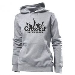 Женское худи Crossfit No pain No Gain - PrintSalon