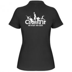 Женское поло Crossfit No pain No Gain