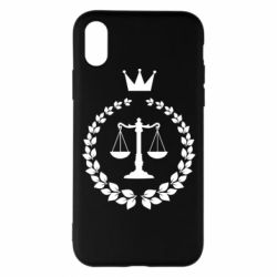 Чехол для iPhone X/Xs Crown for a lawyer - PrintSalon