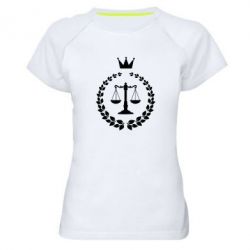 Женская футболка для спорта Crown for a lawyer - PrintSalon
