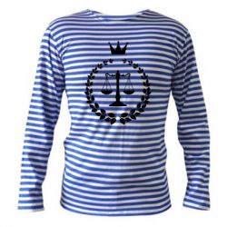 Тельняшка с длинным рукавом Crown for a lawyer - PrintSalon
