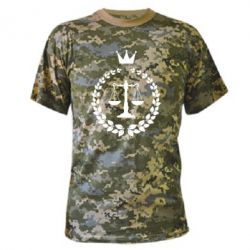 Камуфляжная футболка Crown for a lawyer - PrintSalon
