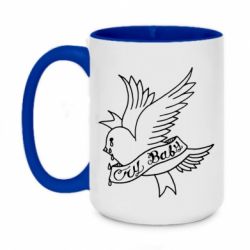 Чашка двухцветная 420ml Cry Baby bird cries - PrintSalon