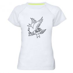 Женская футболка для спорта Cry Baby bird cries - PrintSalon