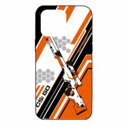 Чохол для iPhone 14 Pro Max CS: GO AWP Asiimov Skin-PrintSalon Чохол для iPhone 14 Pro Max CS: GO AWP Asiimov Skin