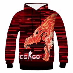 Мужское 3D худи CS GO Howl glitch-PrintSalon Мужское 3D худи CS GO Howl glitch