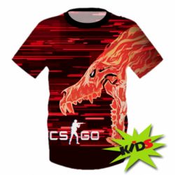Детская 3D футболка CS GO Howl  glitch - PrintSalon
