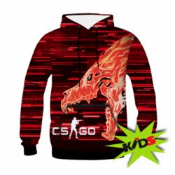 Детское 3D худи CS GO Howl  glitch - PrintSalon