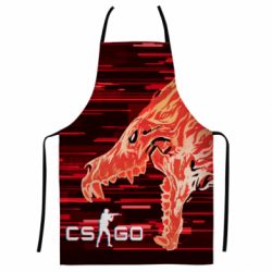 Фартук с 3D принтом CS GO Howl  glitch - PrintSalon