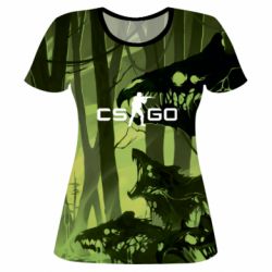 Жіноча 3D футболка Cs go skin Virus - PrintSalon