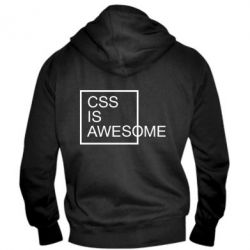 Мужское худи на молнии CSS is awesome - PrintSalon