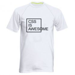 Мужская футболка для спорта CSS is awesome - PrintSalon