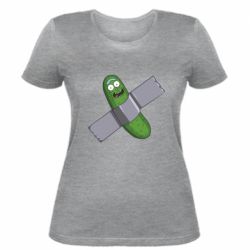 Женская футболка Cucumber rick glued with tape - PrintSalon