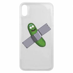 Чехол для iPhone Xs Max Cucumber rick glued with tape - PrintSalon