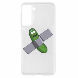 Чехол для Samsung S21 Cucumber rick glued with tape - PrintSalon