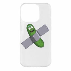 Чехол для iPhone 14 Pro Cucumber rick glued with tape - PrintSalon
