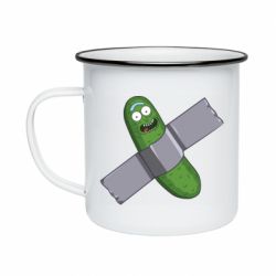 Кружка эмалированная Cucumber rick glued with tape - PrintSalon
