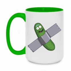 Чашка двухцветная 420ml Cucumber rick glued with tape - PrintSalon