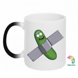 Чашка-хамелеон Cucumber rick glued with tape - PrintSalon