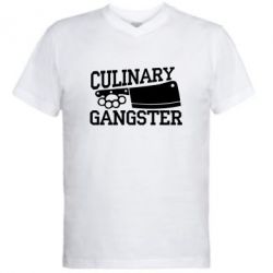 Мужская футболка  с V-образным вырезом Culinary Gangster - PrintSalon