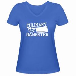 Женская футболка с V-образным вырезом Culinary Gangster - PrintSalon