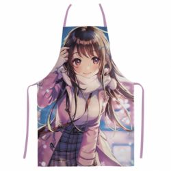 Фартух з 3D принтом Cute anime girl and winter