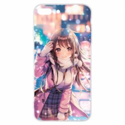 Чехол для iPhone 7 Plus Cute anime girl and winter - PrintSalon