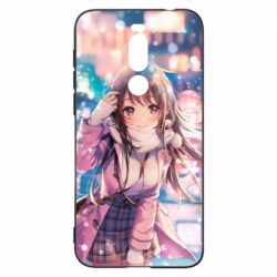 Чехол для Meizu X8 Cute anime girl and winter - PrintSalon