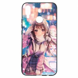 Чехол для Huawei P Smart Plus 2018 Cute anime girl and winter - PrintSalon