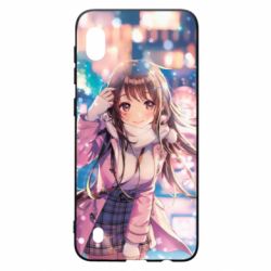 Чехол для Samsung A10 Cute anime girl and winter - PrintSalon