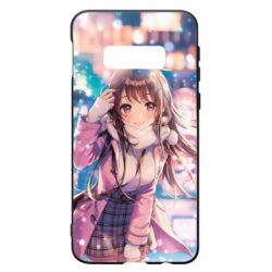 Чехол для Samsung S10e Cute anime girl and winter - PrintSalon