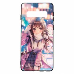Чехол для Samsung S10 Cute anime girl and winter - PrintSalon