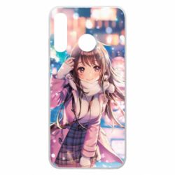 Чехол для Huawei P30 Lite Cute anime girl and winter - PrintSalon