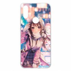Чехол для Xiaomi Redmi 7 Cute anime girl and winter - PrintSalon
