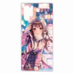 Чехол для Samsung Note 10 Plus Cute anime girl and winter - PrintSalon