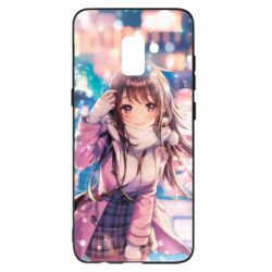 Чехол для Samsung A8+ 2018 Cute anime girl and winter - PrintSalon