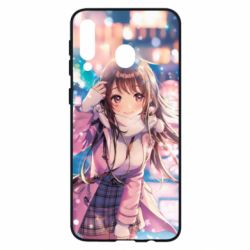 Чехол для Samsung M30 Cute anime girl and winter - PrintSalon
