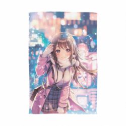 Полотенце с принтом Cute anime girl and winter - PrintSalon