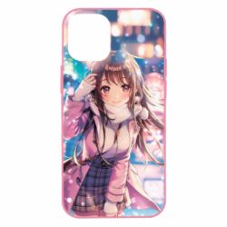 Чехол для iPhone 12 mini Cute anime girl and winter - PrintSalon