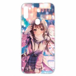 Чехол для Samsung A11/M11 Cute anime girl and winter - PrintSalon