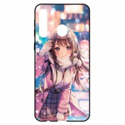 Чехол для Samsung A21 Cute anime girl and winter - PrintSalon