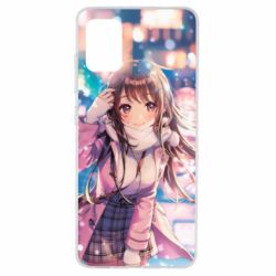 Чехол для Samsung A51 Cute anime girl and winter - PrintSalon