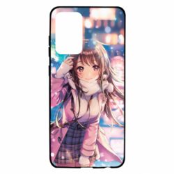 Чехол для Samsung A72 5G Cute anime girl and winter - PrintSalon