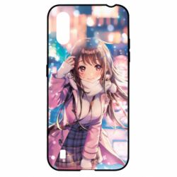 Чехол для Samsung A01/M01 Cute anime girl and winter - PrintSalon
