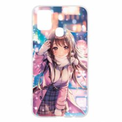 Чехол для Samsung M31 Cute anime girl and winter - PrintSalon
