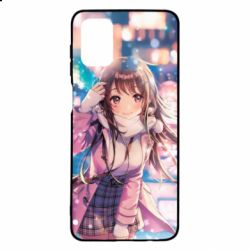 Чехол для Samsung M51 Cute anime girl and winter - PrintSalon